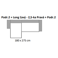 UPRISE Podr.2 + Long Ľavý - 2,5-ka Pravá + Podr.2