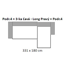 UPRISE Podr.4 + 3-ka Ľavá - Long Pravý + Podr.4_